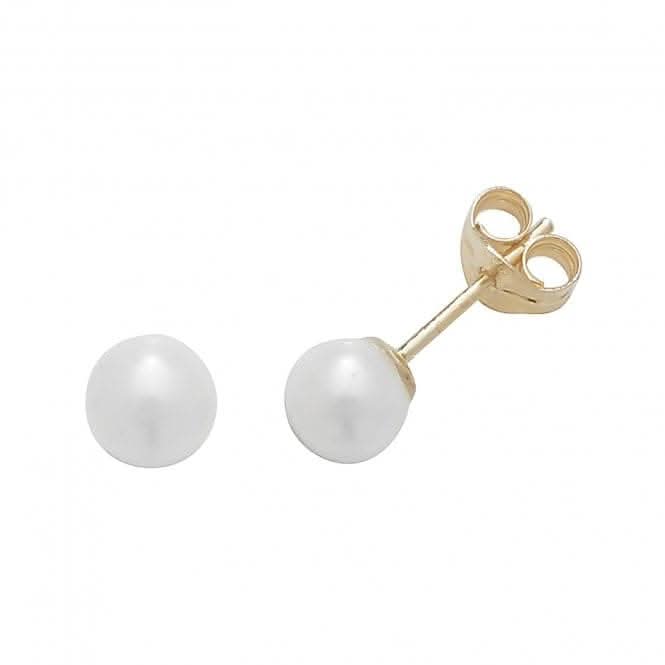9ct Yellow Gold 5mm Pearl Stud Earrings ES239S