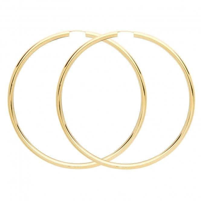 9ct Yellow Gold 65mm Sleepers - Sparkle with Elegance