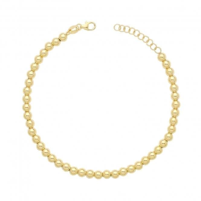 9ct Yellow Gold Beaded Bracelet BR665