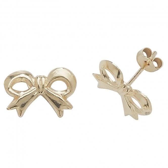 9ct Yellow Gold Ribbon Stud Earrings ES416