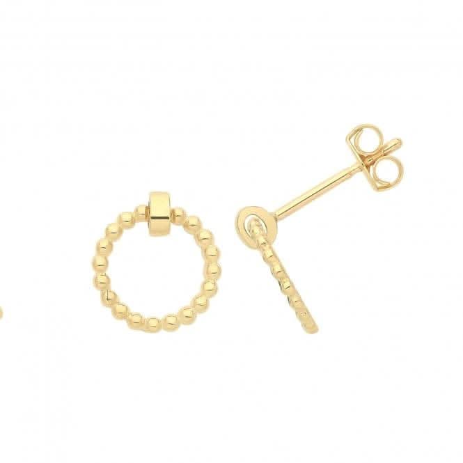 9ct Yellow Gold Circle Stud Earrings ES1697