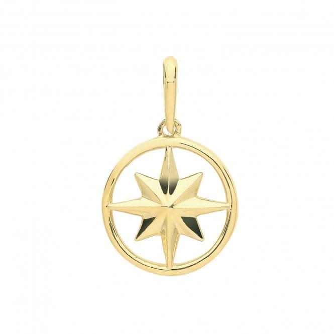 9ct Yellow Gold Compass Rose Charm PN1136