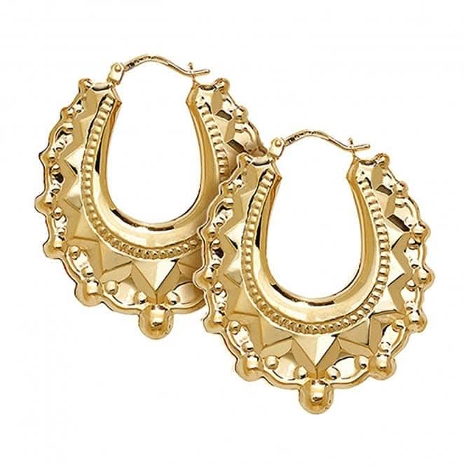 9ct Yellow Gold Creole Earrings ER406