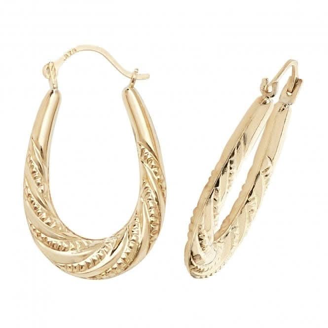 9ct Yellow Gold Creole Earrings ER439
