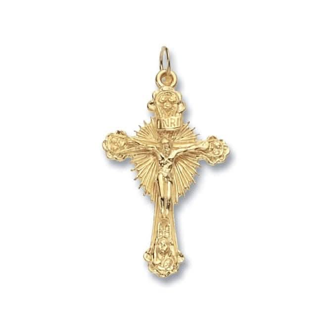 9ct Yellow Gold Crucifix Pendant PN428