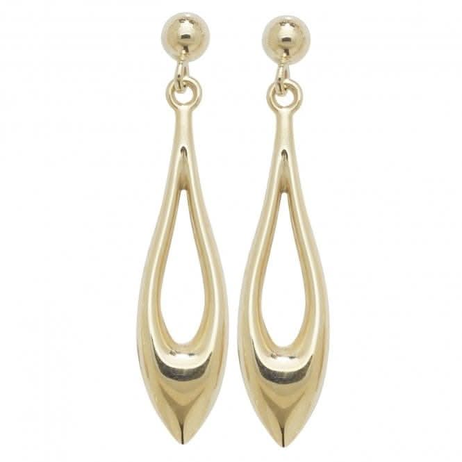 9ct Yellow Gold Elliptic Drop Earrings ES421