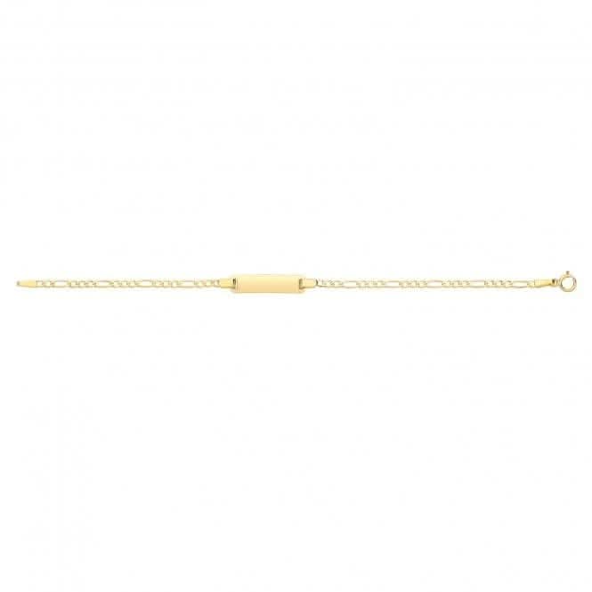 9ct Yellow Gold Figaro Babies ID Bracelet