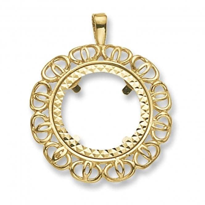 9ct Yellow Gold Full Coin Mount Pendant PN502F