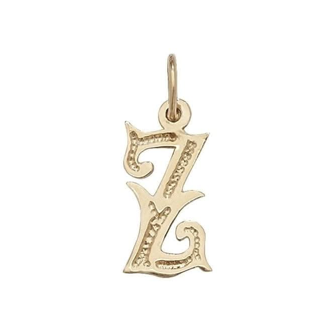 9ct Yellow Gold Gothic Initial Pendant PN527/Z