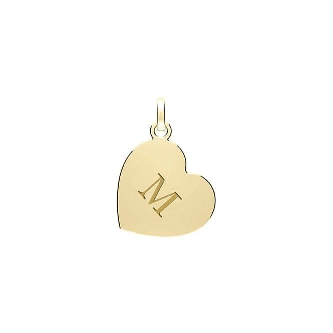 9ct Yellow Gold Heart Initial Pendant PN1290/M