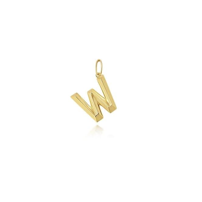 9ct Yellow Gold Initial Pendant PN1069/W