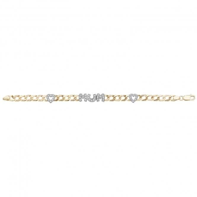 9ct Yellow Gold Zirconia Bracelet BR563