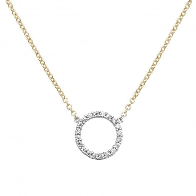9ct Yellow Gold Ladies Zirconia Necklet NK348