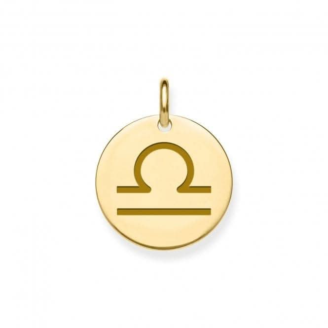 9ct Yellow Gold Libra Zodiac Pendant PN1297