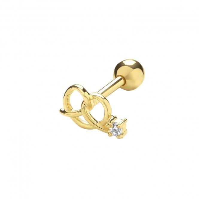 9ct Yellow Gold Love&Romance Cartilage 6mm Post Stud ES1940