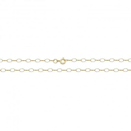 9ct Yellow Gold Lightweight Oval Belcher Chain CH104