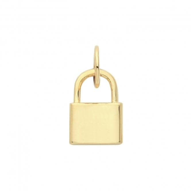 9ct Yellow Gold Padlock Pendant PN1282
