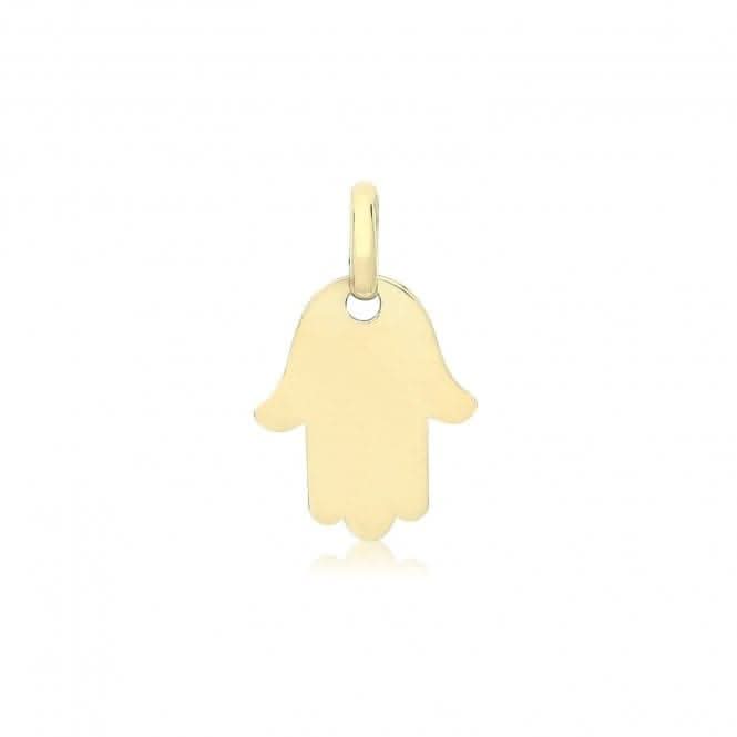 9ct Yellow Gold Plain Solid Hamsa Pendant PN1330