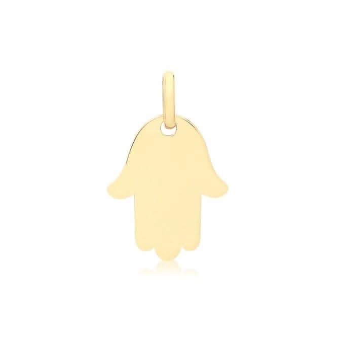 9ct Yellow Gold Plain Hamsa Pendant PN1331