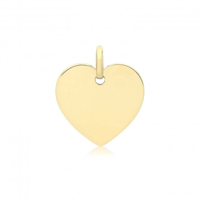 9ct Yellow Gold Plain Heart Pendant PN1328
