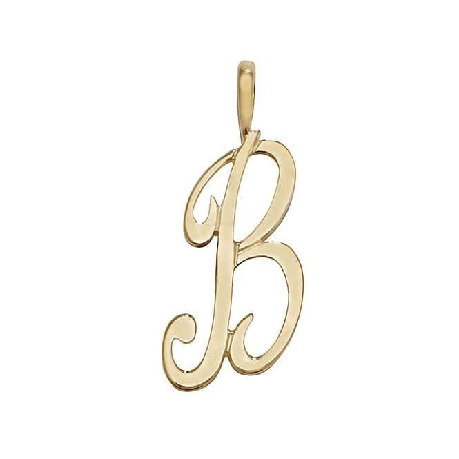 9ct Yellow Gold Polished Script Initial Pendant PN528/B