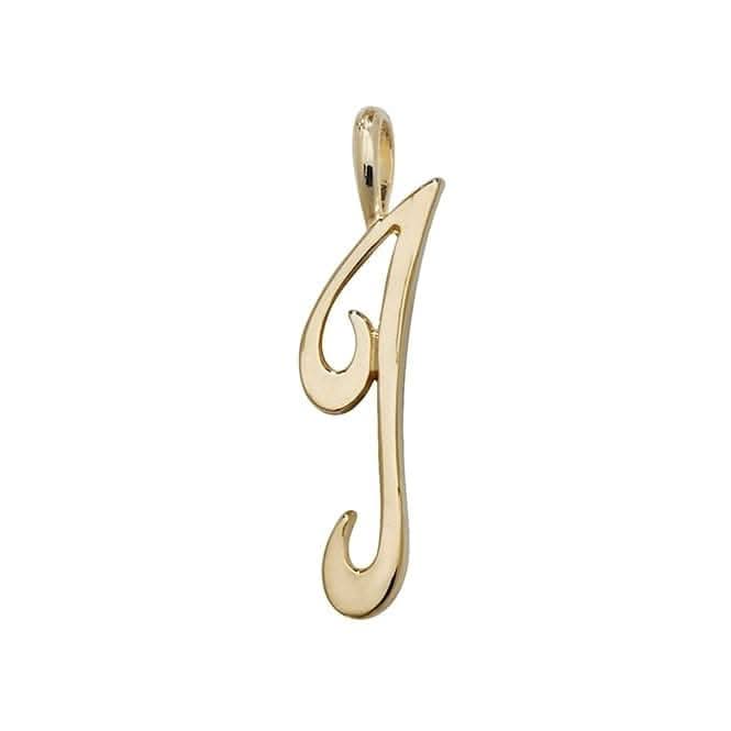 9ct Yellow Gold Polished Script Initial Pendant PN528/I