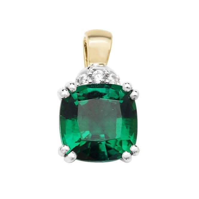 9ct Yellow Gold Rh Plated Gold Pendant PN1201E