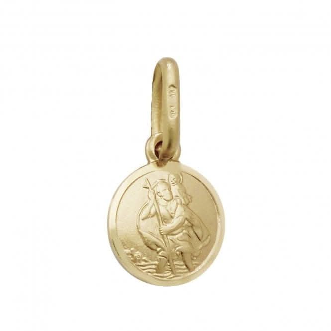 9ct Yellow Gold Round St Christopher Pendant PN141