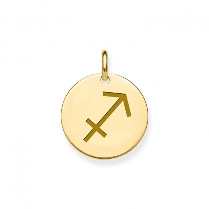 9ct Yellow Gold Sagittarius Zodiac Pendant PN1299