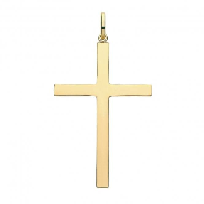 9ct Yellow Gold Semi Solid Cross PN1215