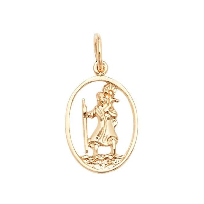 9ct Yellow Gold St Christopher Pendant PN1052
