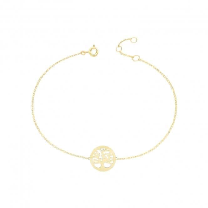 9ct Yellow Gold Tree of Life Chain Bracelet