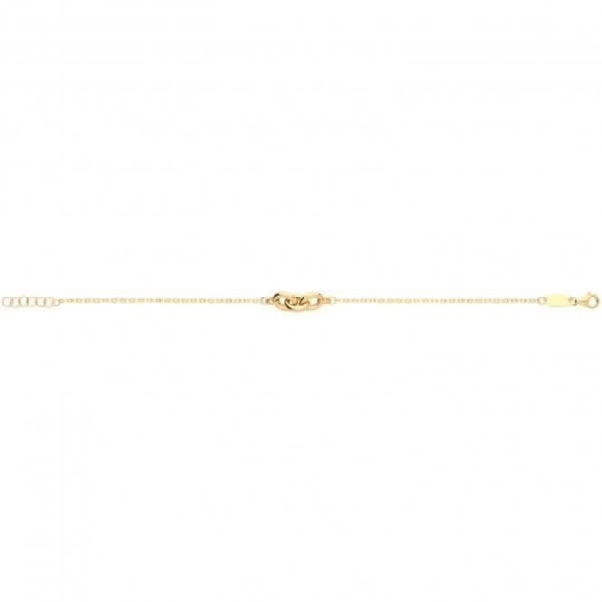 9ct Yellow Gold Triple Interlocking Circle Bracelet NK372B