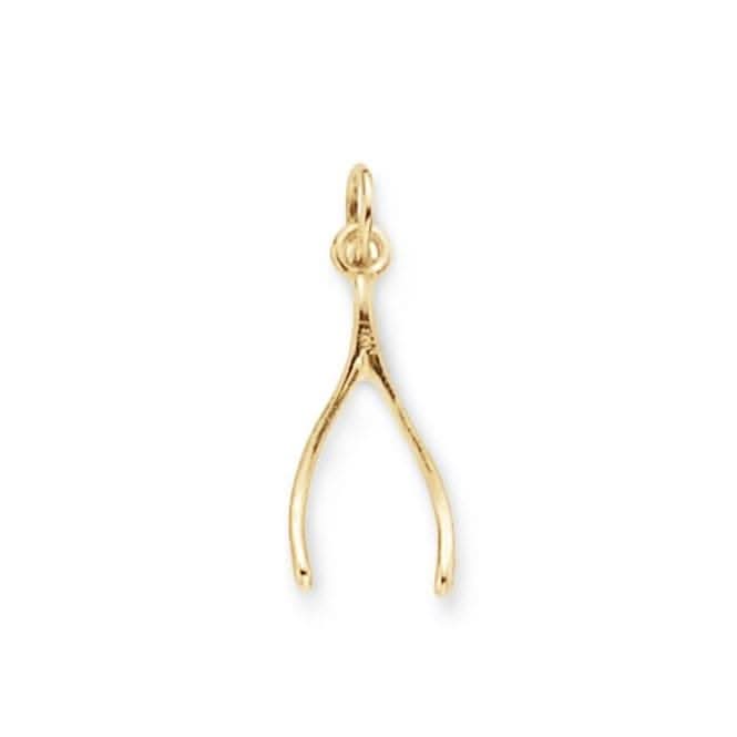 9ct Yellow Gold Wishbone Pendant PN484
