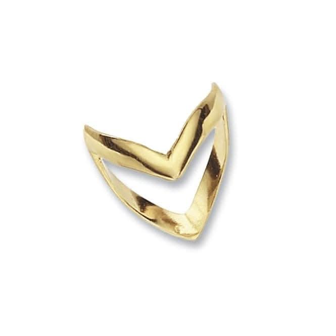 9ct Yellow Gold Wishbone Ring RN121