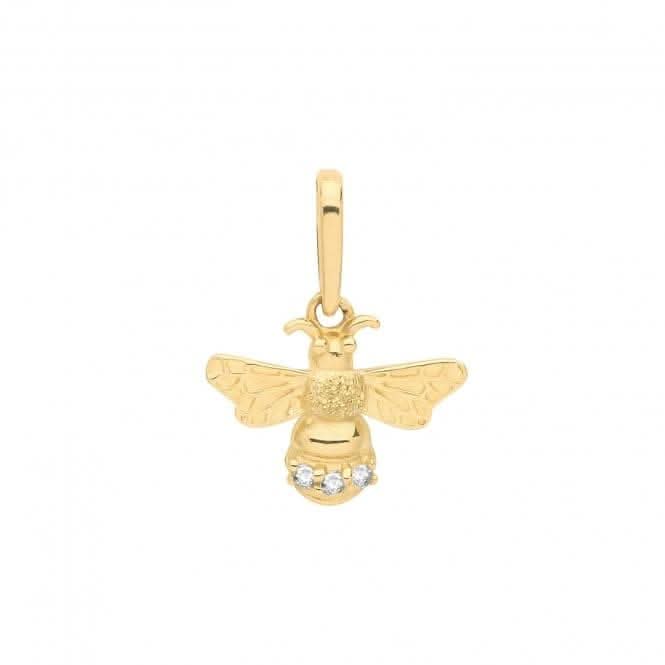 9ct Yellow Gold Zirconia Bee Charm PN1127