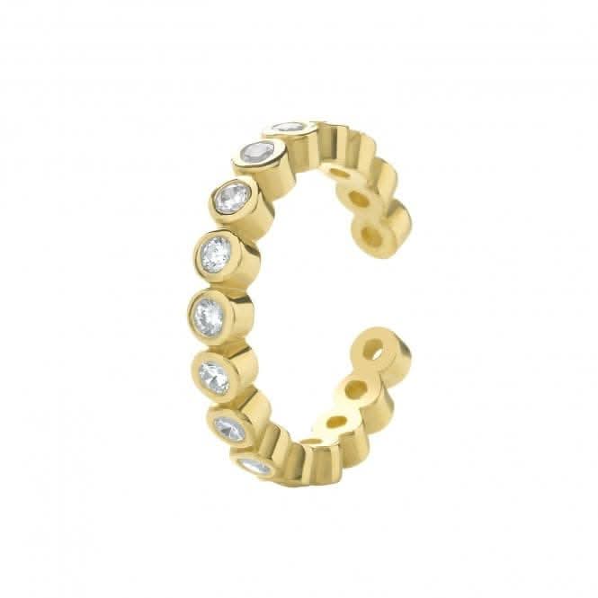 9ct Yellow Gold Zirconia Ear Cartilage Cuff ES1954