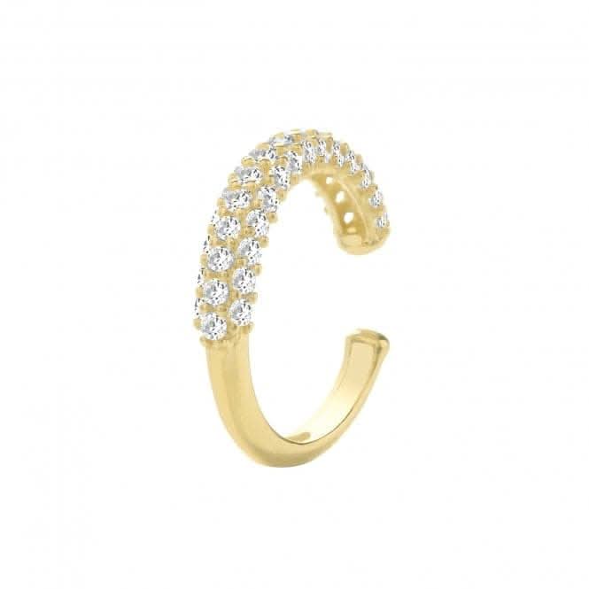 9ct Yellow Gold Zirconia Ear Cartilage Cuff ES1957