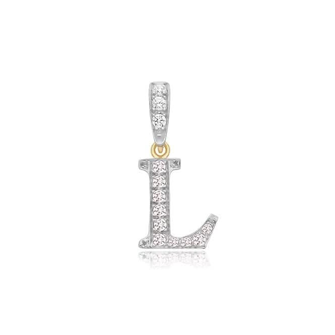 9ct Yellow Gold Zirconia Initial Pendant PN801/L