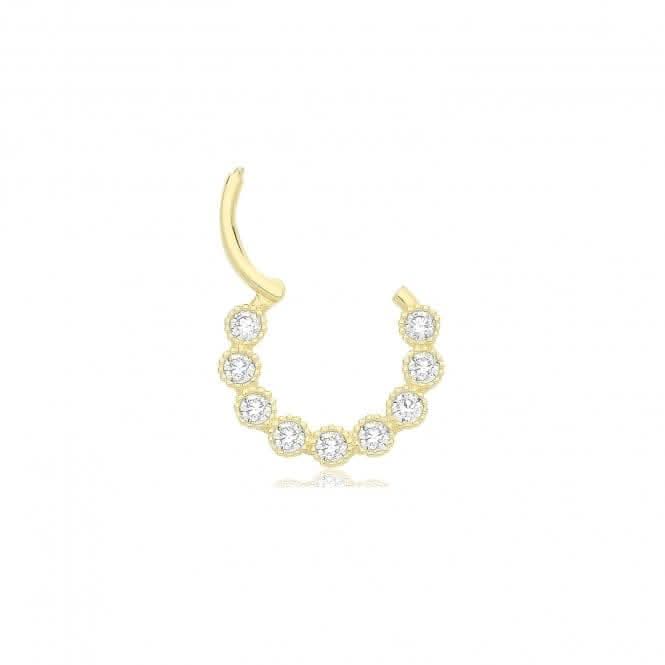 9ct Yellow Gold Zirconia Septum Piercing ES2058