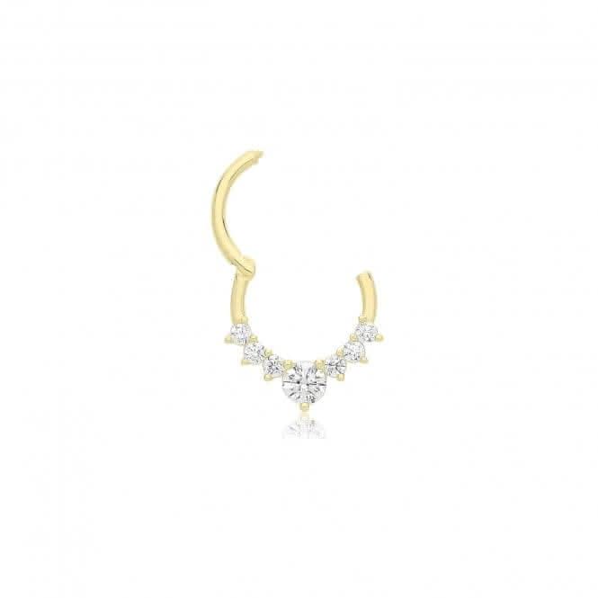 9ct Yellow Gold Zirconia Septum Piercing ES2059