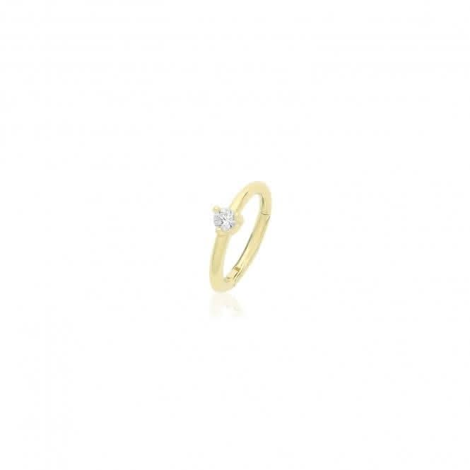 9ct Yellow Gold Zirconia Septum Piercing ES2060