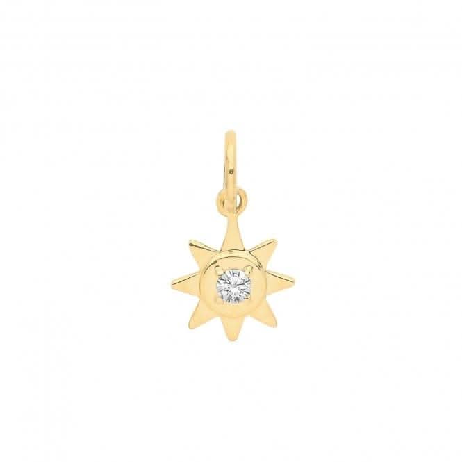 9ct Yellow Gold Zirconia Set Star Charm PN1172
