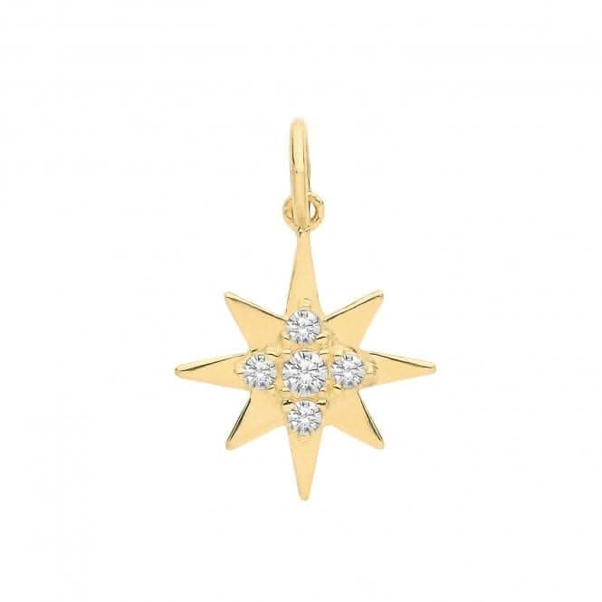 9ct Yellow Gold Zirconia Set Star Charm PN1174