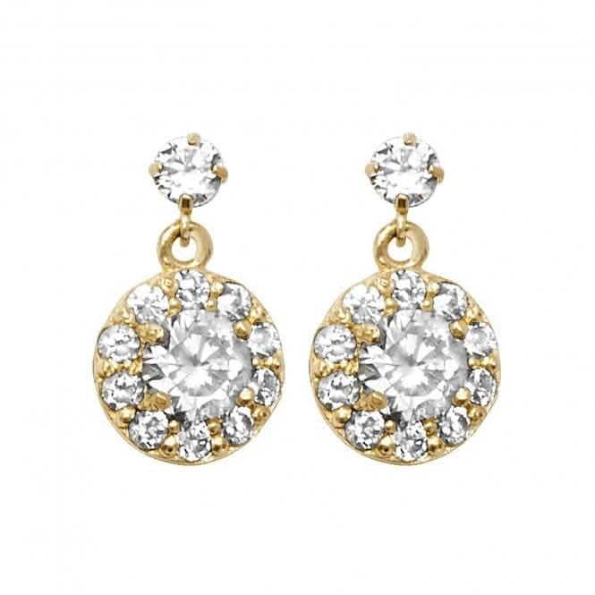 9ct Yellow Gold Zirconia Stud Earrings ES612