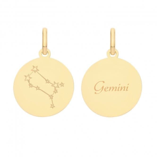 9ct Yellow Gold Zodiac Constellation Gemini PN1223