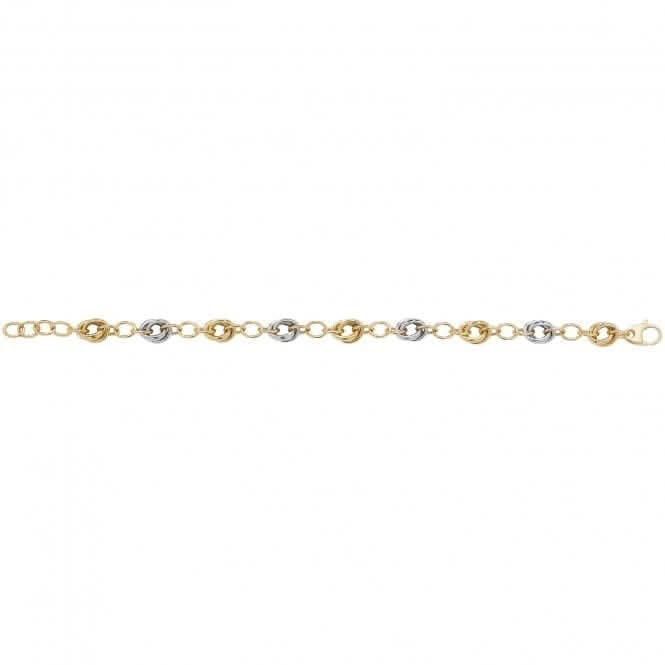 9CT Yellow & White Gold Fancy Bracelet BR553