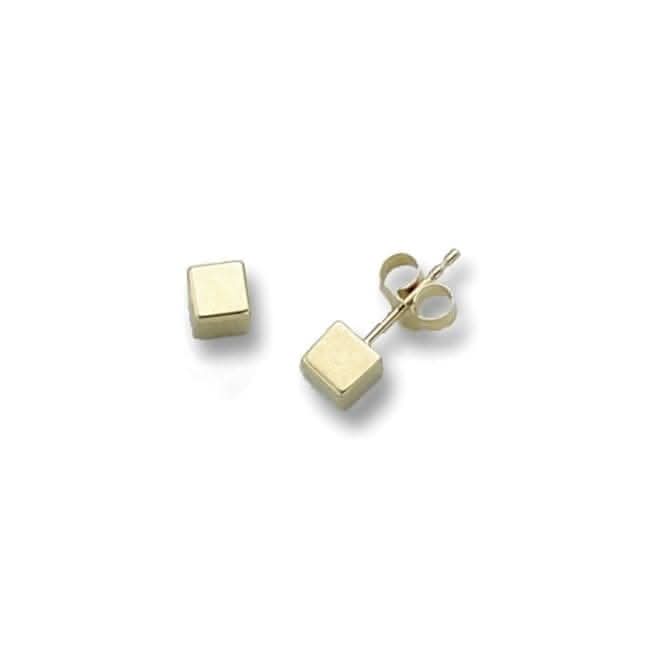9ct Yellowcube Shimmering Stud Earrings ES262S