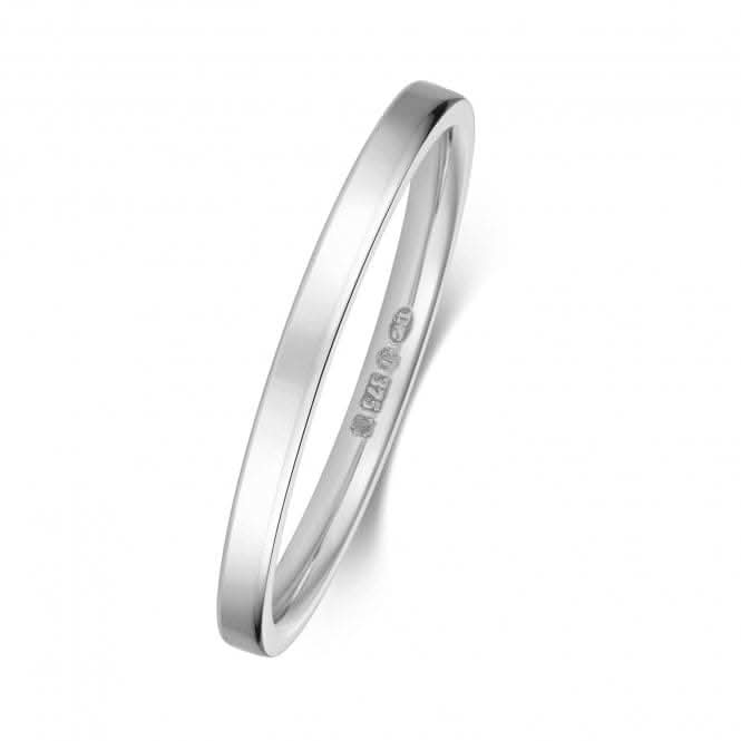 Wedding Band 9K Flat Court 1.7mm-1.4 Wedding Ring W120WM