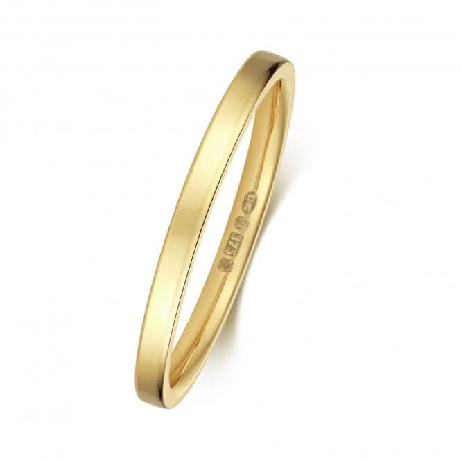 Wedding Band 9K Flat Court 1.7mm-1.40-1.5 Wedding Ring W120M